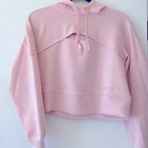 lululemon sweatshirt, size 4, light pink color, cutout on front, cropped
